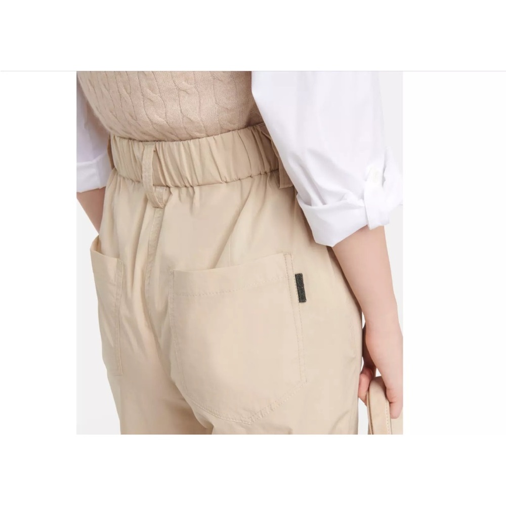 Brunello Cucinelli Tan Ankle Cropped Pants